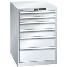 Szafka warsztatowa z szufladami LISTA, 564x725x800 mm, 6 szuflad, szara,