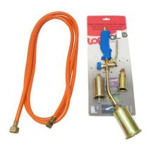 TopTrade TOPTRADE palnik do opalania na propan-butan, z wężykiem 3 m, regulator ciśnienia, zestaw, komora mieszania 30, 40, 50 x 450 mm, profesjonalny