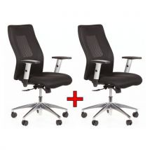 Krzesło biurowe Manutan Expert Penelope Alu 1+1, czarny,