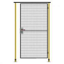 Jednoskrzydłowe drzwi na zawiasach, zamek cylindryczny, wysokość 224 cm, szerokość 120 cm,