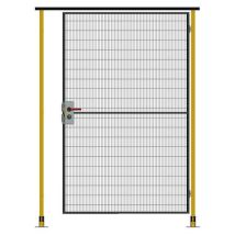 Jednoskrzydłowe drzwi na zawiasach, zamek cylindryczny, wysokość 224 cm, szerokość 150 cm,
