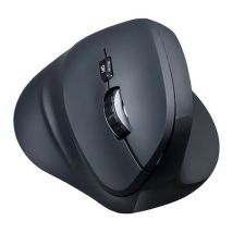 Ergonomiczna pionowa mysz optyczna Powerton Shark, bezprzewodowa, czarna Manutan
