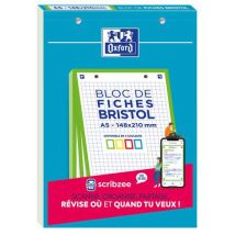Blok Oxford Bristol w kratkę, A5, zielona ramka,