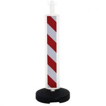 Plastikowy słupek do żywopłotu Novap, wysokość 75 cm, czerwono-biały Manutan