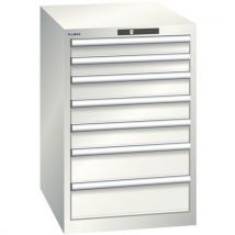 Szafka warsztatowa LISTA, 7 szuflad = 2x 75 + 3x 100 + 2x 150mm, 564x725x850mm, jasnoszara,