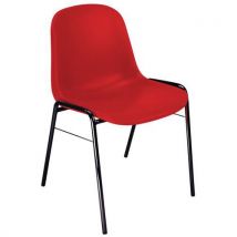 Plastikowe krzesło do jadalni Manutan Expert Chaise, czerwone