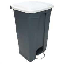 Kosz na śmieci Manutan Expert, 90 l, biało-szary