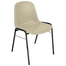 Plastikowe krzesło do jadalni Manutan Expert Chaise, beżowe,