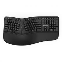 Ergonomiczna klawiatura Powerton Lana, czarna, US, Manutan
