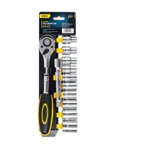 Zestaw kluczy nasadowych 1/2'' Deli EDL2012T, 12 szt., Manutan