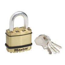 Kłódka mosiężna Master Lock Excell 45mm, wysokość pałąka 24mm, Manutan