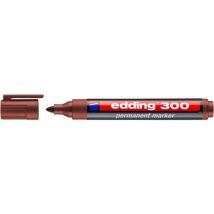 Edding Marker permanentny e-300 EDDING, 1,5-3mm, brązowy, Manutan