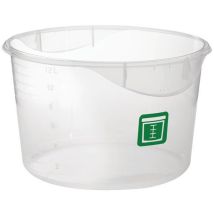 Rubbermaid Okrągły pojemnik 11,4 l na owoce i sałatki przezroczysty, zielony Manutan