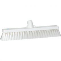 Plastikowa szczotka podłogowa Vikan, długość 40 cm, szerokość 5,5 cm, biała Manutan