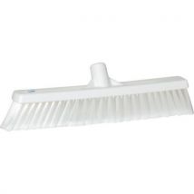 Plastikowa szczotka podłogowa Vikan, długość 40 cm, szerokość 4 cm, biała, Manutan