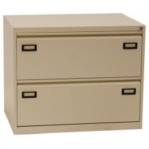 Dwurzędowa kartoteka metalowa Manutan Expert Tiroir, 2 szuflady, beżowa