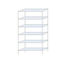 Schulte Lagertechnik Regał metalowy Taranis, podstawowy, 250 x 130 x 40 cm, 1320 kg, 6 półek, srebrny, Manutan