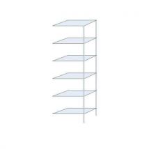 Schulte Lagertechnik Regał metalowy Taranis, dostawny, 250 x 75 x 40 cm, 980 kg, 6 półek, srebrny, Manutan