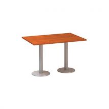 Alfa Office Stół konferencyjny Alfa 400 z szarą podstawą, 120 x 80 x 74,2 cm, wersja prosta, dekor czereśnia Manutan
