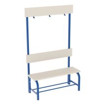 Ława Nela ze ścianką na wieszaki, 100 cm, niebieska Manutan