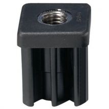 Cable Equipements Końcówka wtykowa CALDIC do rur kwadratowych 30 x 30 mm, średnica 12 mm Manutan