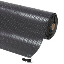 Notrax Mata antyzmęczeniowa Diamond Stat z uziemieniem, czarna, 91 x 2 280 cm Manutan