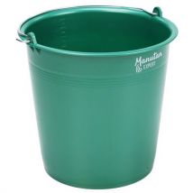 Wiadro plastikowe z recyklingu Manutan Expert, zielone, 11 l, 10 szt,
