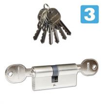 Wkładka zabezpieczająca EuroSecure z wkładką przepuszczającą, 40/55 mm, nikiel, Manutan