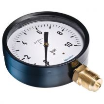Manometr MAT – Bourdon, promieniowy, średnica 100 mm, ciśnienie max 10 bar, Manutan