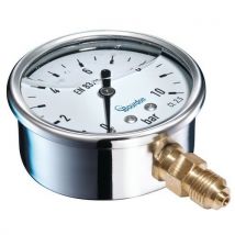Bourdon Manometr glicerynowy BOURDON, średnica 63 mm, 250 bar, Manutan