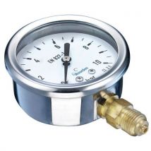 Bourdon Manometr glicerynowy BOURDON, średnica 63 mm, 10 bar, Manutan