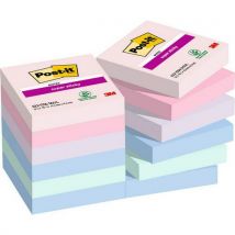 Blok samoprzylepny Post-it Super Sticky, 47 x 47 mm, 12 x 90 szt. Manutan