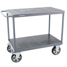 Wózek półek Manutan Expert Barre z uchwytem, do 1200 kg, 2 półki,