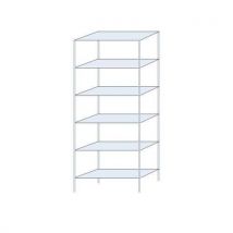 Schulte Lagertechnik Regał metalowy Taranis, podstawowy, 250 x 100 x 40 cm, 1320 kg, 6 półek, srebrny, Manutan
