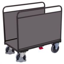 Variofit Wózek platformowy dwuścienny, do 500 kg, 104,5 x 106 x 70 cm, szary, Manutan
