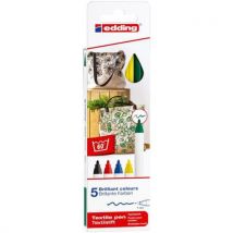 Edding Pisak tekstylny e-4600/5 S EDDING, 1mm, 5 szt., pudełko, mix kolorów, Manutan