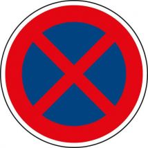 Znak drogowy Zakaz zatrzymywania (B28), Manutan