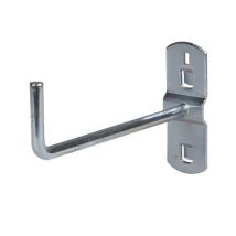 Zawieszka na narzędzia - Prosta 90°, 100 mm, metalowa, szara - Opakowanie 5 szt.