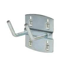 Zawieszka na narzędzia podwójna 45o 35 mm szara 5 szt. metalowa