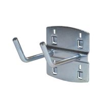 Zawieszka na narzędzia podwójna 45o 50 mm szara metalowa 5 szt.