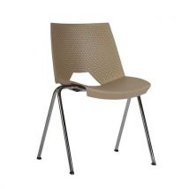 Antares Plastikowe krzesło do jadalni Strike, beżowe Manutan
