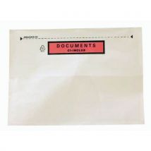 Pac List Koperty dokumentowe samoprzylepne Pac-List, C5, czerwone, Manutan