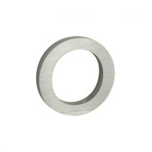 Aluminiowy numer w wersji 3D ze szlifowaną powierzchnią, znak „0”, srebrny Manutan