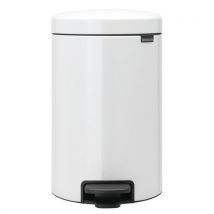 Brabantia Kosz na śmieci z pedałem NewIcon 12 l biały z metalowym wkładem Manutan