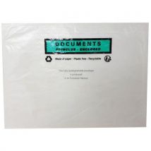 Pac List Kieszenie na dokumenty samoprzylepne z nadrukiem, 165 x 228 mm, 1000 szt., Manutan
