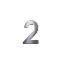 Numer ze stali nierdzewnej w wersji 2D, wysokość 75 mm, znak „2” Manutan