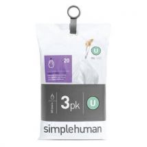 Worki na śmieci Pocket Liner 55 l (U) białe – Simplehuman, Manutan