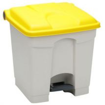 Kosz na śmieci Manutan Expert, 30 l, żółto-biały