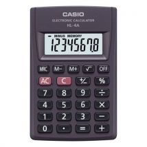 Casio Kalkulator kieszonkowy CASIO HL-4A-B, 8-cyfrowy, 56x87mm, czarny, Manutan