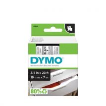 Dymo Taśma D1, szerokość 19 mm, przezroczysta, czarny nadruk, Manutan